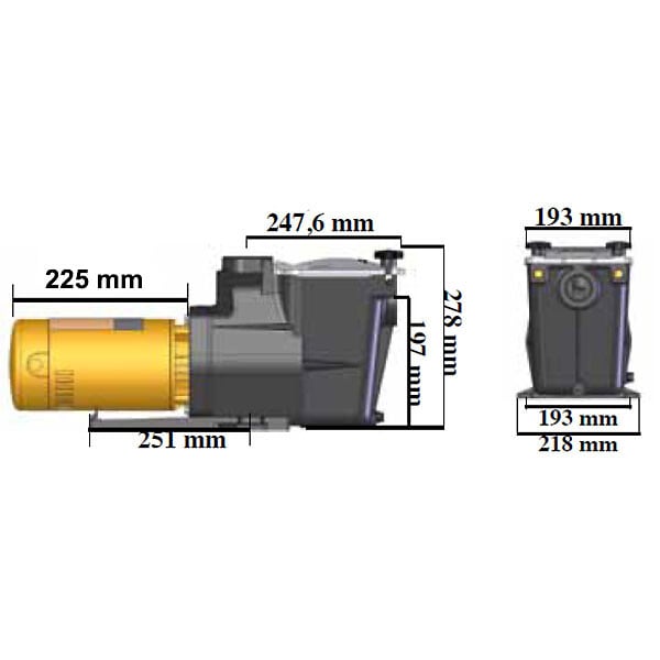 HAYWARD - pompe à filtration 1.5 cv, 18 m3/h mono 2 - sp2616xe221 - large