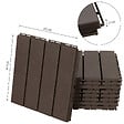 OUTSUNNY - Caillebotis - dalles terrasse - lot de  9 - emboîtables, installation très simple - petits carreaux composite plastique imitation bois chocolat - vignette
