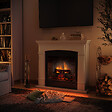 CENTRALE BRICO - Cheminée électrique connectée 1400W - HELMI Powerflame 2 - effets flammes 3D et crépitement - Blanc - vignette