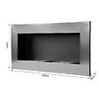 HOMCOM - Cheminée bioéthanol murale design Bauhaus double brûleur 3 L 110L x 14l x 54H cm couverture 25-30 m² acier inox. brossé - vignette