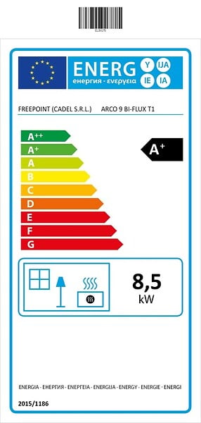 FREEPOINT - Poêle à granulés étanche Arco 9 Titanium - 9  kW - large