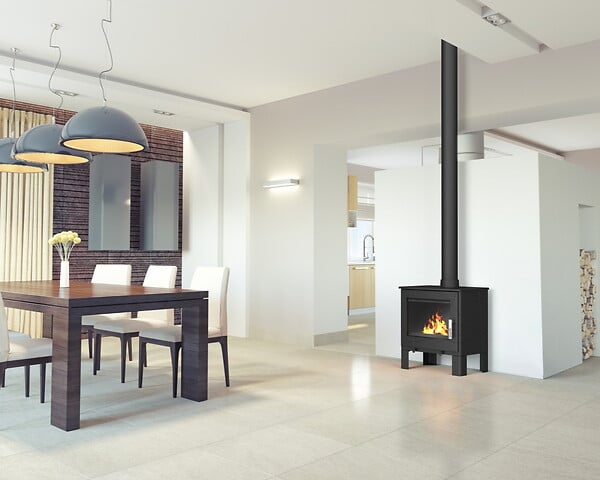 SUPRA - Poêle à bois ADAM 7,3KW en fonte - étanche - eco design - large