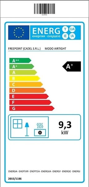FREEPOINT - Poêle à granulés étanche Modo 9 Bi-Flux  9 Noir - 9 kW - large