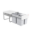 HAILO - Poubelle de cuisine tri sélectif 3 bacs encastrable 35L (18+8.5+8.5) Hailo AS Raumspar Tandem - vignette