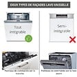 CUISINEANDCIE - Cuisineandcie - Façade pour lave-vaisselle tout intégrable Lovia Blanc Mat L 60 cm - vignette