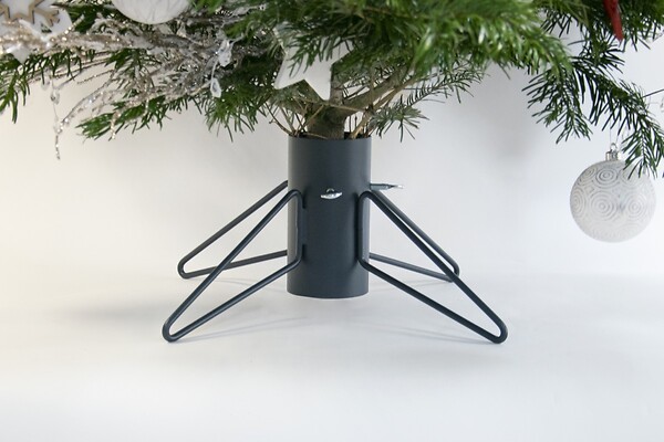 CENTRALE BRICO - Pied de sapin 4 pieds fer rond anthracite tube 9 cm - large