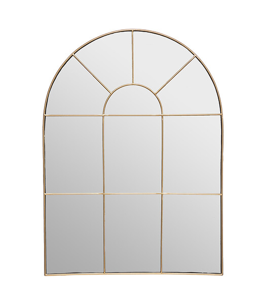 ATMOSPHERA - Miroir mural Arcade en Métal Doré 54 x 74 cm - large
