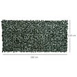 OUTSUNNY - Haie artificielle brise-vue décoration rouleau 3L x 1,5H m feuillage réaliste anti-UV vert foncé - vignette