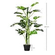 OUTSUNNY - Arbre artificiel plante artificielle Monstera H. 100 cm tronc branches lichen feuilles de tortue grand réalisme pot inclus - vignette