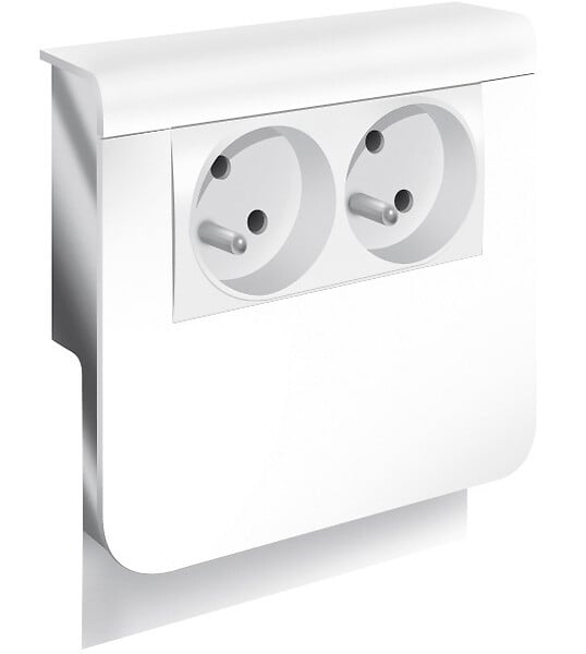 CENTRALE BRICO - Adaptateur Blanc Pour Plinthe, H. 19 X P.16.5 Cm - large