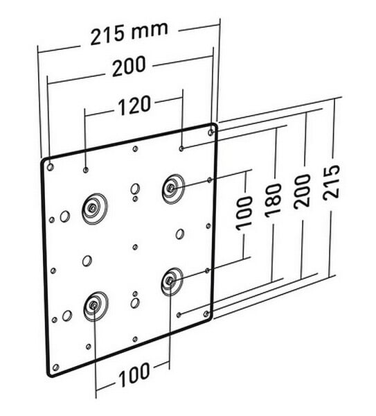 ERARD - plaque adaptatrice jusqu'à  vesa 200 - 002491 - large