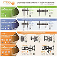 MBG - support mural inclinable/orientable pour ecran de 32  à  90 - h3290-6a - vignette