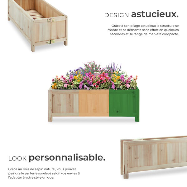 TECTAKE - Carré potager BLOMSTER marron - large