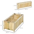 OUTSUNNY - Jardinière sur pied pliable bac à fleurs dim. 70L x 30l x 25H cm corps aspect lattes bois sapin pré-huilé - vignette
