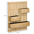 OUTSUNNY - Jardinière murale avec treillis - lot de 3 jardinières murales - dim. 60L x 16l x 80H cm - bois sapin pré-huilé - vignette
