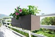 CENTRALE BRICO - Support jardinière crochet fer rond anthracite - 35x14 cm - Acier époxy - vignette