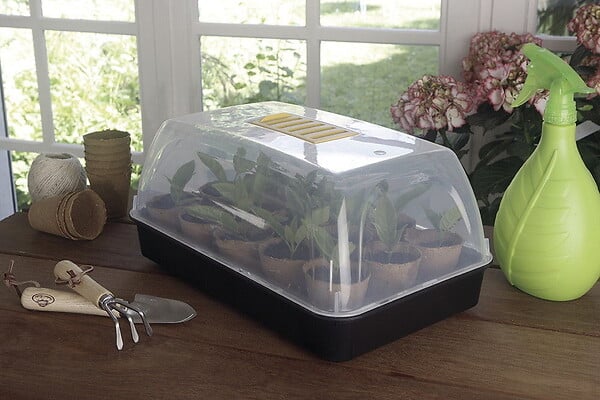 NORTENE - Mini-serre pour semis Rapid Grow en polypropylène - noir/transparent - large