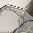 OUTSUNNY - Serre de jardin balcon 3 niveaux métal thermolaqué vert PE transparent - vignette