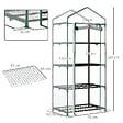 OUTSUNNY - Serre de jardin balcon étagère serre 4 niveaux 0,7L x 0,5l x 1,6H m acier époxy bâche amovible PVC haute densité transparente - vignette