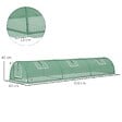 OUTSUNNY - Mini serre de jardin serre à  tomates dim. 300L x 80l x 45H cm acier PE 5 fenêtres zippées enroulables vert - vignette