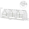 OUTSUNNY - Mini serre de jardin serre à  tomates 270L x 90l x 90H cm acier PE haute densité 140 g/mÂ² anti-UV 3 fenêtres avec zip enroulables blanc - vignette