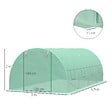 HOMCOM - Serre de jardin tunnel 5,9L x 3l x 2H m châssis tubulaire acier galvanisé renforcé 2,5 cm 8 fenêtres 1 porte vert - vignette