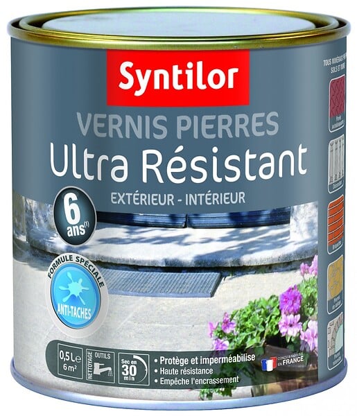 CENTRALE BRICO - Vernis pierre extérieur / intérieur Pierre SYNTILOR, incolore, 0.5 l - large