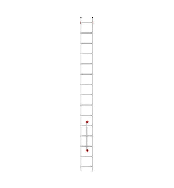 HAILO - Echelle simple 15 échelons 4,2m/5,15m en alu professionnelle Hailo ProfiStep Uno - large