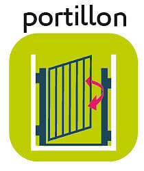 CENTRALE BRICO - Barrière Métal Roméo, Portillon à Pression 73-81cm, Hauteur 77cm - large