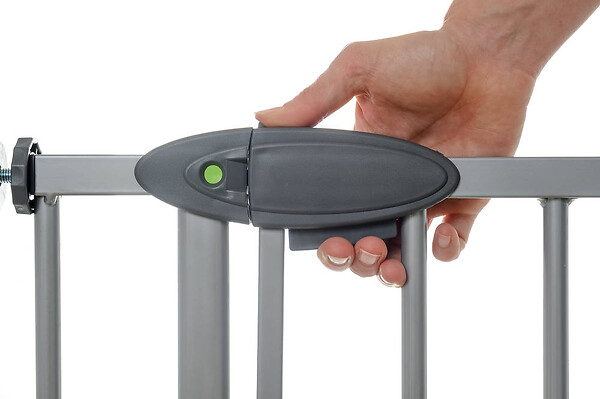 CENTRALE BRICO - Barrière Métal Roméo, Portillon à Pression 73-81cm, Hauteur 77cm - large