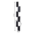HOMCOM - HOMCOM Étagère d'angle design contemporain zig zag 5 niveaux 12L × 12l × 120H cm noire - vignette