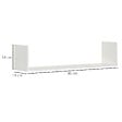 HOMCOM - Lot de 3 étagères murales flottantes - dim. 80L x 18l x 18H cm - kit complet de fixation inclus - MDF grain de bois blanc - vignette