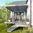 DECKLINEA - Escalier Bois Exterieur - 3 Marches - Largeur : 1m20 - Hauteur : 85cm - Sans Contremarches - Pin du Nord - Traité Autoclave - vignette