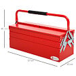 HOMCOM - HOMCOM Boite à outils métallique - coffret à outils - caisse à outils 3 niveaux 5 plateaux rétractables - tôle acier rouge - vignette