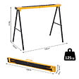 HOMCOM - HOMCOM Lot de 2 tréteaux pliables compactes poignée transport dim. 100L x 50l x 76H cm surface antidérapante métal noir jaune - vignette