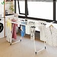 VOUNOT - Sechoir a linge etendoir sur pied avec ailes hautes 175x92x106cm Blanc - vignette