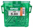 SPAX - Lot De 150 Vis Acier Tête Fraisée Torx Spax, Diam.5 Mm X L.80 Mm - vignette