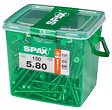 SPAX - Lot De 150 Vis Acier Tête Fraisée Torx Spax, Diam.5 Mm X L.80 Mm - vignette