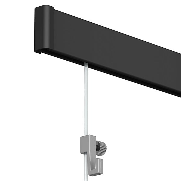 ARTITEQ - Cimaise Box ÉCO Click Rail 200 cm - Kit tout en un Blanc mat à peindre - large