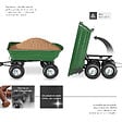 TECTAKE - Chariot de jardin 300 kg avec benne basculante vert - vignette