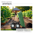 TECTAKE - Chariot de jardin 300 kg avec benne basculante vert - vignette