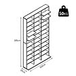 HOMCOM - Étagère rangement CD/DVD meuble de rangement pour 1116 CDs 33 compartiments réglables en hauteur 102 x 24 x 195 cm noir - vignette