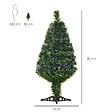 HOMCOM - Sapin de Noël artificiel lumineux fibre optique multicolore + support pied Ø 48 x 90H cm 90 branches vert - vignette