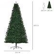 HOMCOM - Sapin de Noël artificiel Ø 120 x 240H cm 1499 branches épines imitation Nordmann grand réalisme vert - vignette
