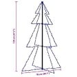 VIDAXL - vidaXL Arbre de Noël cône 160 LED d'intérieur/d'extérieur 78x120 cm - vignette