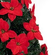 FEERIC LIGHTS & CHRISTMAS - Sapin de Noël artificiel lumineux avec Fleurs de Poinsettias H 90 cm - vignette
