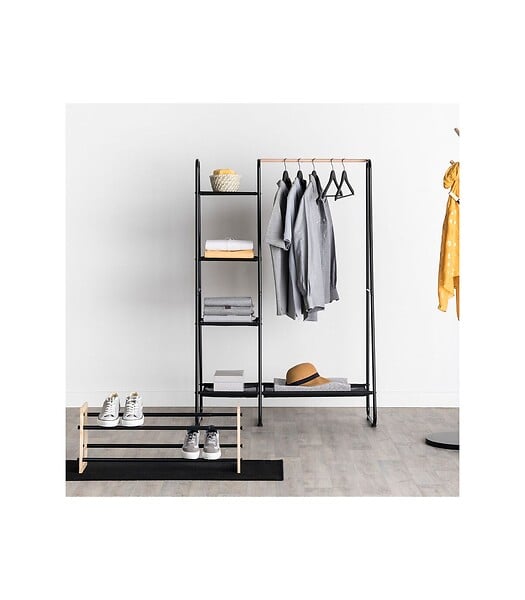 5 FIVE SIMPLY SMART - Meuble Portant à Vêtement avec Etagères H 150 cm - large