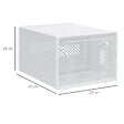 HOMCOM - Lot de 8 boites cubes rangement à chaussures modulable avec portes transparentes - dim. 25L x 35l x 19H cm - PP blanc transparent - vignette