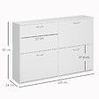HOMCOM - Armoire à  chaussures meuble à  chaussures grande taille dim. 120L x 24l x 81H cm  4 portes abattantes double niveau panneaux particules blanc - vignette