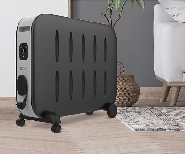SUPRA - Radiateur mobile CERAMDUO 2022 à chaleur douce noir 2000W - large